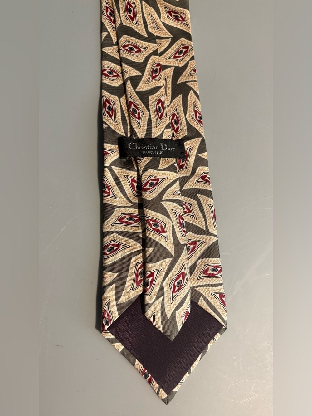 Christian Dior luxury silk tie rare pattern